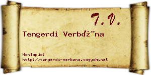 Tengerdi Verbéna névjegykártya